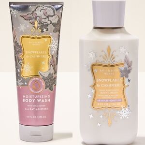 Bath & Body Works Snowflakes & Cashmere Moisturizing Body Wash & Body Lotion Set